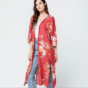 HIP Floral Kimono L/XL NWT